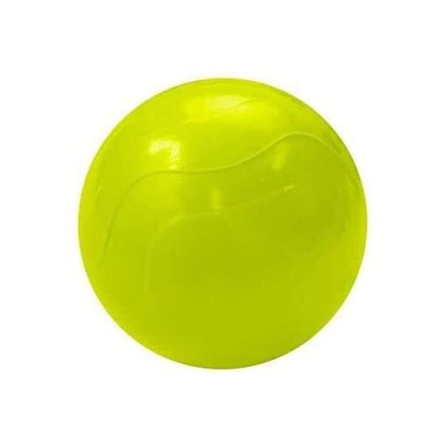 bola verde de repuesto para fisher-price rollin' rovee gjw33 Bola verde de repuesto para modelo GJW33, vista centrada y frontal de una esfera de plástico liso color verde‑amarillento con costura y panel curvo moldeado sobre fondo blanco. Incluye 1 bola; adecuada como reemplazo original para el juguete Rollin' Rovee y a menudo usada como pelota pequeña para juego supervisado.