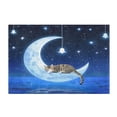 thumbnail image 2 of Ryvnso Magic Cat Night Bathroom Shaggy Rugs Toilet Mat Soft Contour Rug, 2 of 9