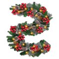 thumbnail image 1 of Christmas Garland with Pinecones Red Berries Christmas Decoration Garland Rattan, 1 of 8