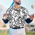 thumbnail image 5 of KLL Hand Drawn Snake for Men's Baseball Shirts,Short Sleeve Casual Shirts Button Down Shirt for Men Beach Summer Wedding Shirt-, 5 of 7