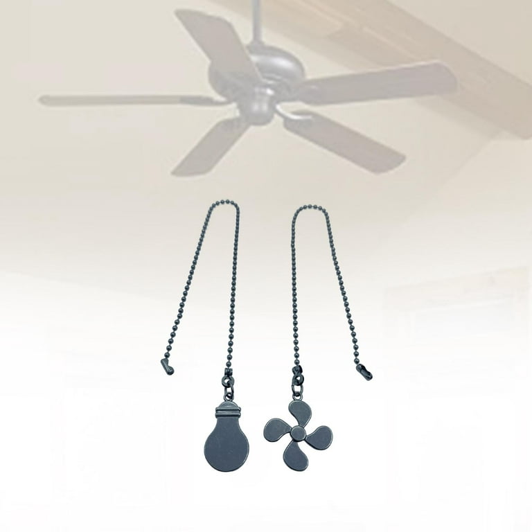 Cadena de extensión de ventilador de techo con bombilla decorativa y cable  de ventilador de 13.6 pulgadas, juego de cadena de bronce para lámpara de