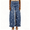 Blue, variant on Womens Vintage Floral Printed Wide Leg Jeans Patchwork Distressed Loose Denim Trousers Blue M