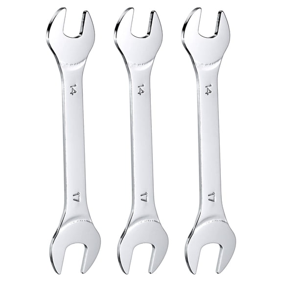 Uxcell 3pcs Double Open End Thin Wrench 14Γ17mm Metric U-Shaped Spanner