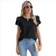 thumbnail image 2 of Blusas Elegantes e Informales para Mujer, Blusas de Trabajo, Camisas de Verano, Trajes de Corta con Cuello Redondo, 2025, Negro, Talla M, 2 of 8