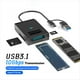 thumbnail image 2 of Adaptador Convertidor de Disco Duro SSD USB 3.1 A M.2 NVMe NGFF de 10 Gbps, Carcasa Externa para Lector de Tarjetas SD/TF Tipo A+C, 2 of 8