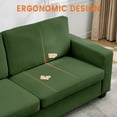thumbnail image 4 of 83 Inch Modern Green Sofa, 3 Seater Couch, Deep Seat Couch, Comfy Cloud Sofa for Living Room, Bedroom, Office, Green, 4 of 12