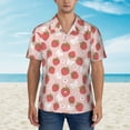 thumbnail image 6 of Picia Floral Strawberr Gentle Cotton Regular Fit Short Sleeve Casual Hawaiian Shirt for Men-Medium, 6 of 9