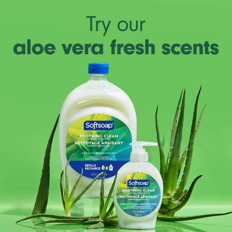 Softsoap Fresh Bottled Pump Hand Wash, Soothing Clean Aloe, Paraben Free,  7.5 fl oz - Walmart.com