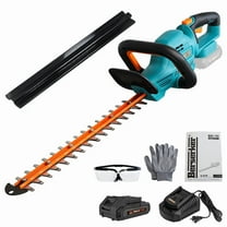 18-Inch 20V Cordless Hedge Trimmer - 5-Position Rotating Handle with Dual Safety Switch for Effortless Shrub & Hedge Cutting