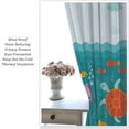thumbnail image 5 of Blue Undersea Kids Curtains for Bathroom,Cute Funny Cartoon Sea Animal Ocean Theme Home Decor Window Drapes W42xL63in, 5 of 6