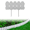 Gray, variant on Evelyne Garden Border Edging: Wooden Fence Design - 8pcs Green Yard Landscaping Fence Liner Lawn Edge Barrier - 10ft Kit of Decorative Lawn Landscape Panels Elements - GMT-10374-B08
