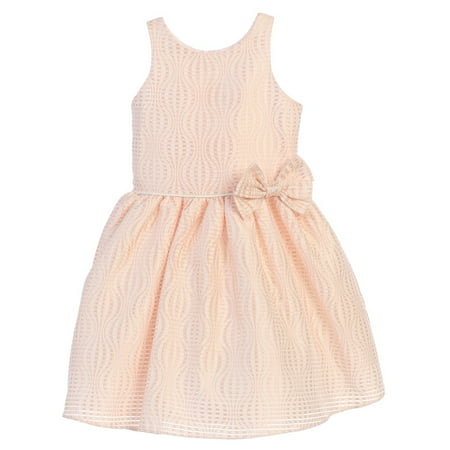 Sweet Kids Little Girls Blush Hot Air Balloon Stripe Flower Girl Dress
