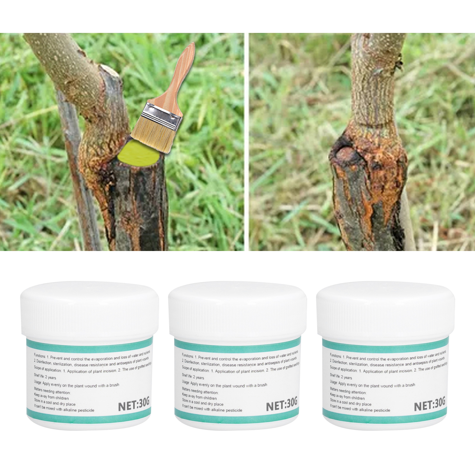 FAGINEY Tree Wound Pruning Sealer,3Set 30g Tree Wound Pruning Sealer