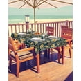 thumbnail image 2 of Hokiten Outdoor Tablecloths with Umbrella Hole & Zipper, Boho Green Floral Tablecloth Rectangle 60x84 Inch, Farmhouse Botanical Vintage Paisley Flower Waterproof Table Cloth, Patio/Pool Table Covers, 2 of 7