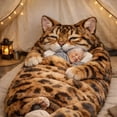 thumbnail image 7 of YIFAEUX Adults Plush Envelope Sleeping Bag Cat Frog Shark Snake Rabbit Slumber Bag Home Travel Cold Weather Men Women Plush Animal Nap Mat, 7 of 7