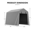 thumbnail image 3 of Maritcute Portable Shed with Roll-up Zipper Door - Outdoor Storage Tent for Motorcycle, Bike, Firewood, Tools, Heavy Duty Tarp, 3 of 8