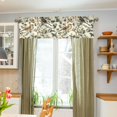 thumbnail image 3 of Yayeee Kitchen Valance Rod Pocket 54" x 18" Living Room Window Curtain, Green Birds, 3 of 6