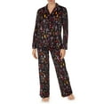 thumbnail image 2 of Secret Treasures Women's Elastic Waistband Long Sleeves Pajamas, Black, 2 of 2