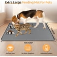 thumbnail image 3 of Dog Food Mat, Extra Large 101 x 71cm Silicone Pet Feeding Mat with Raised Edge Pet Placemat for Small, Medium, and Large Pets Non-Slip, Easy to Clean (Blue), 3 of 7