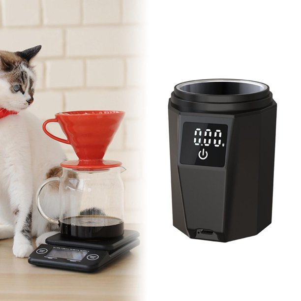Vaso dosificador digital para espresso, para uso doméstico o en cafeterías, multiusos, pesaje rápido y preciso para portafiltros de 58 mm, de acero