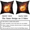 thumbnail image 5 of GZHJMY Basketball Decorative Pillow Cover Set of 2，Flame Basketball Speed Splash Pillowcase Black Pillowcase for Home Car Bedroom Decor Cotton Cushion Case 18X18 Inch, 5 of 5