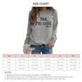 thumbnail image 5 of Sudadera con Cuello Redondo para Mujer Sudadera de Manga Larga Estampada Transpirable y Agradable para la Piel para Las Compras Diarias Fuente Gris Negro L, 5 of 5