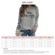 thumbnail image 5 of Sudadera con Cuello Redondo para Mujer Sudadera de Manga Larga Estampada Transpirable y Agradable para la Piel para Las Compras Diarias Fuente Gris Negro S, 5 of 5