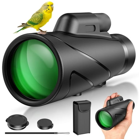 LAKWAR 12x50 Monocular for Adults and kids High Powered Monoculars Scope Compact Waterproof Fogproof Shockproof with Hand Strap for Bird Watching Hunting Camping Hiking Travling Wildlife Secenery