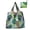 Green, variant on Walbest Reusable Printed Grocery Bag, Colorful Foldable Nylon Shopping Bag, Waterproof Machine Washable Tote Bag, 15.75" x 15.75" x 9.45"