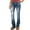 Dark Blue, variant on TSADFHJI Slip Skirt for Women Lace Trim Women's Cotton Stretchy Heart Printed Ripped Distressed Flare Jeans Fashionable Denim Pants Ladies Casual Jeans M Blue