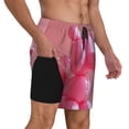 thumbnail image 3 of Goofa Pink Balloon Puppy Art Printed Men's Swim Trunks Board Shorts Quick Dry Mens Swimming Trunks with Compression Liner,Breathable Fit Hawaii Beach Shorts-X-Large, 3 of 9