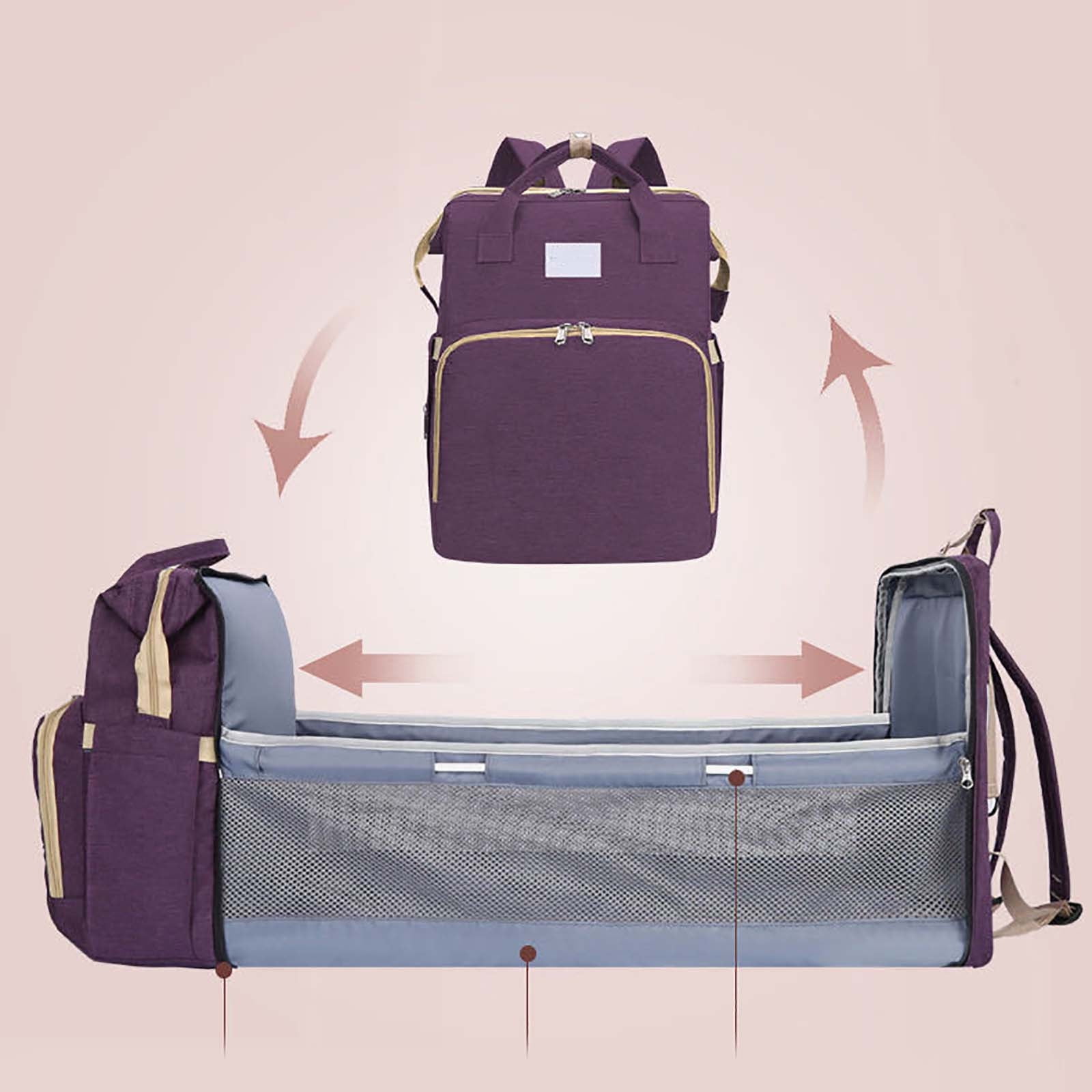 Baby Diaper Bag Backpack,Diaper Bag Backpack with Changing Station,Large Baby Diaper Bag,Multifunctional Travel Diaper Waterproof Backpack for Baby,With Portable Diaper Pad