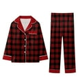 thumbnail image 2 of Jkety Silk Christmas Pajamas for Family - Matching Satin Pajamas Sets Long Sleeve Button Down Comfy Loungewear Sets, 2 of 5