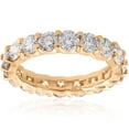 thumbnail image 1 of Bague d'Éternité en Diamants de 3 1/2 ct en Or Jaune 14 K, 1 of 2