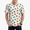 thumbnail image 2 of Balery Cute Ladybugs Printed Men’s Short Sleeve Polo Shirt, Midweight Men's Shirt,Golf Polo shirts -4X-Large, 2 of 8