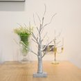 thumbnail image 4 of Árbol de luces LED de 24 LED para mesa, decoración de interiores y fiestas navideñas, color plateado Plata, 4 of 8