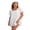 White, variant on Women's Summer Mini Dress Solid Color Lace Trim Short Sleeve Babydoll Dress