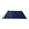 thumbnail image 2 of Ahgly Company Machine Washable Indoor Square Abstract Blue Modern Area Rugs, 7' Square, 2 of 4