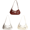 thumbnail image 1 of Bolso Hombro Mujer Cuero PU Punk Y2K Bandolera Vintage () Rojo, 1 of 9