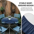 thumbnail image 2 of Navy Blue Ombre Round Tablecloth for 55-60 Inch Tables,Fitted Table Cover with Elastic Edge,Black Hockey Sticks Minimalist Style Waterproof Outdoor Table Cloth Protector for Patio Garden Dinner, 2 of 9