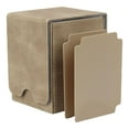 thumbnail image 4 of lionlar Trading Card Deck Case, with Separator + Sleeved Cards Container Card Organization Box for Baseball Cards , Light Brown S, 4 of 6