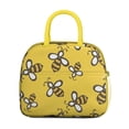 thumbnail image 2 of Bumble Bee Gift Lunch Tote - Honeycomb Pattern Insulated Reusable Lunch Bag, Durable & Lightweight, Perfect for Women, Students, Health-Conscious Preppers, 2 of 6