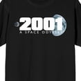 thumbnail image 2 of 2001 A Space Odyssey Planets & Logo Crew Neck Short Sleeve Women's Black T-shirt-3XL, 2 of 3