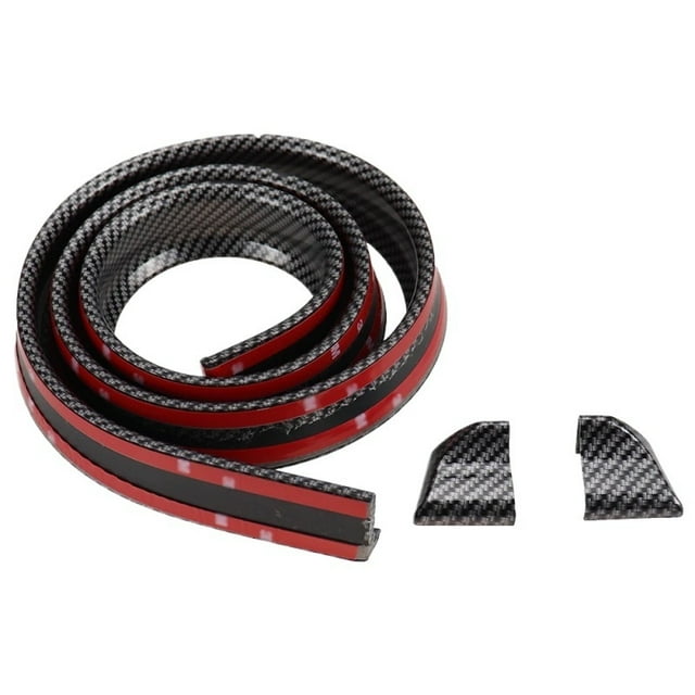5D Rubber Tail Spoiler DIY Refit Spoiler 1.5M 3.5CM Car-Styling Exterior Rear Spoiler Kit Trunk Rear Roof Lip Spoiler