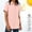 Pink, variant on Golf Shirt Women Quick Dry Light Jackets for Women Solid Color Short Sleeve Button-Down Collar Button Down with Zipper with Pockets Breathable Regular Fit Light Jackets for Women XXL