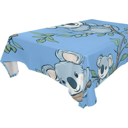 

Square printed tablecloth: home tablecloths washable and durable multiple sizes and colors available a must have for restaurant decor. Lovely Cartoon Blue Koalas