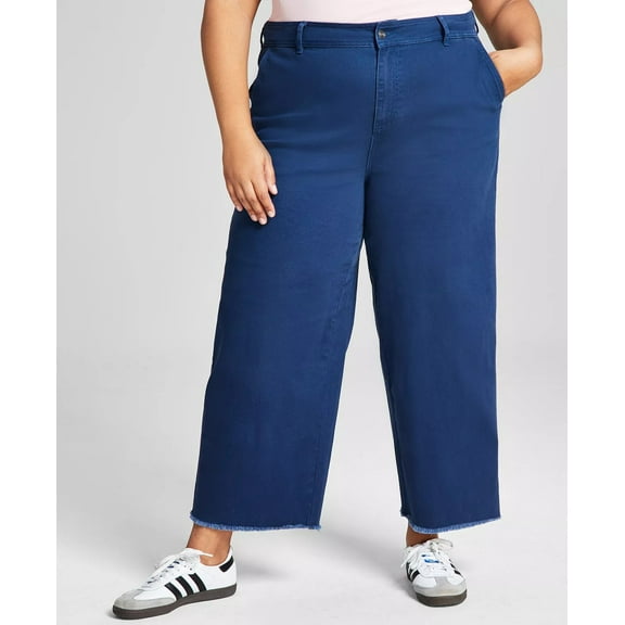 And Now This NAVY Women's Trendy Plus Size Mariner Wide-Leg Pants, US 20W