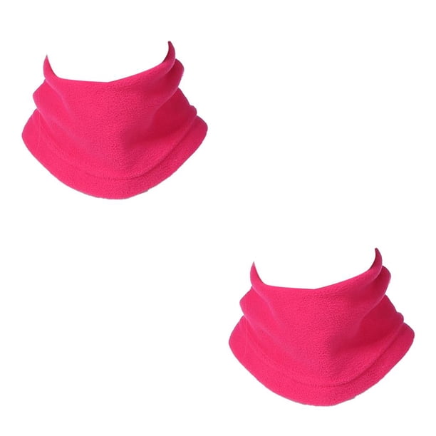 Injueey Calentador de cuello a prueba de frío polar cuellos unisex polaina espesar gran textura accesorios de ciclismo pañuelo transpirable rojo Rojo 2piezas Injueey CBP391673