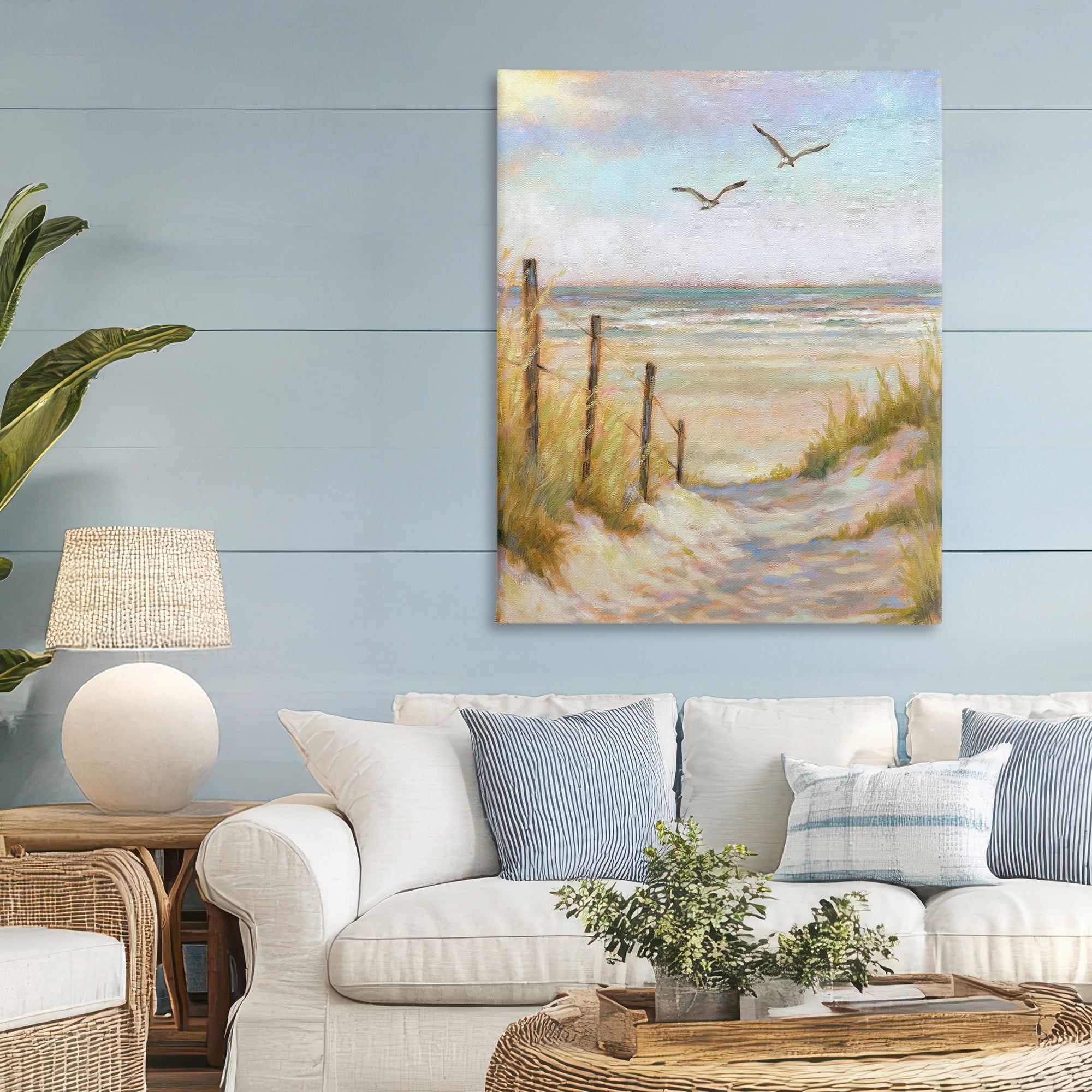 Stupell Industries Tranquility Beach Coastal Path Canvas Wall Art, design by Linda Sperruzzi