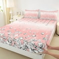 thumbnail image 3 of Homewish Gradient Geometric Striped Twin Sheet Sets,Silver Diamond Twin Fitted Sheet,Dreamy Romantic Flat Sheet For Girl Kids,Breathable Home Decor,3pcs, 3 of 7